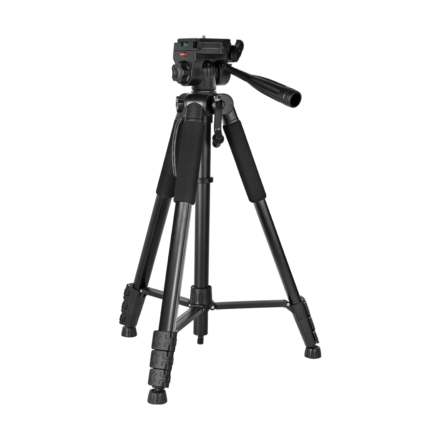 GDX 200 Profesyonel Tripod 3 Kademeli Asansörlü Su Terazili 3 Yönlü Pan Tilt Kafa Kamera ve Video Standı