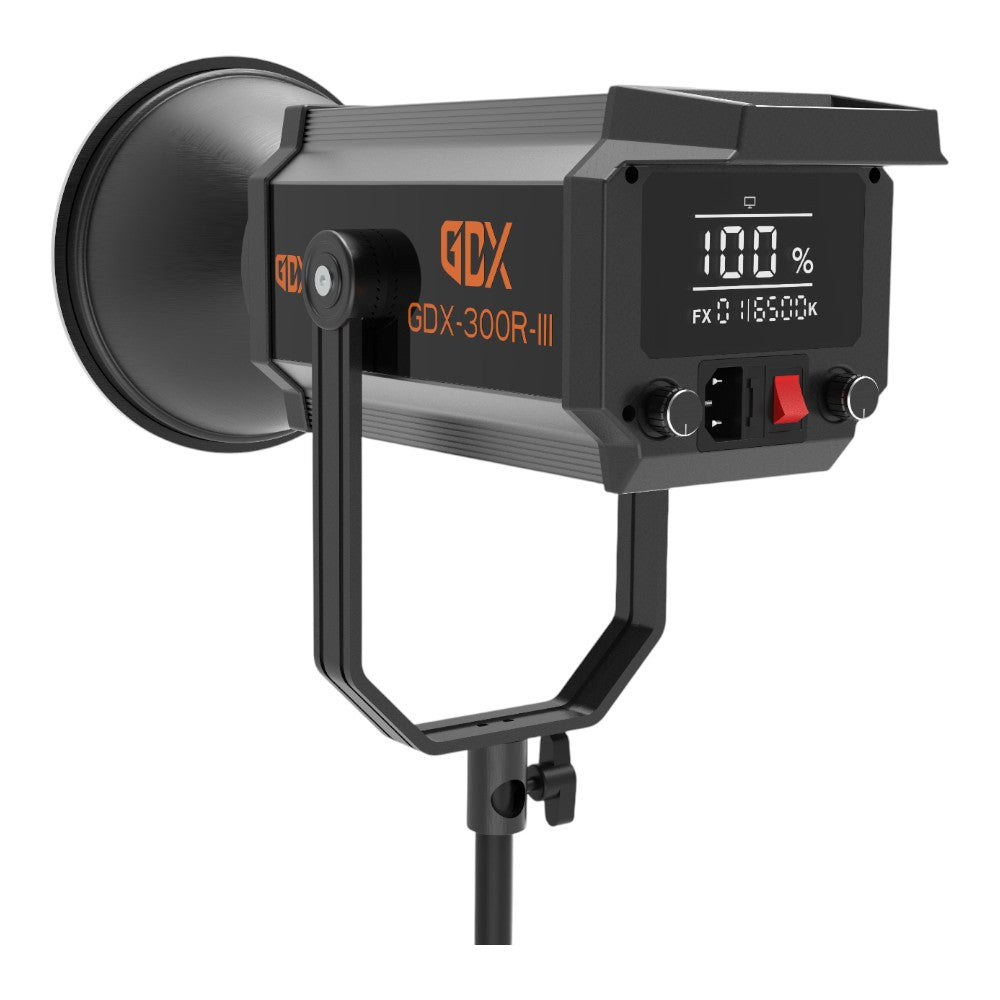 GDX 300 RGB III RGB COB LED Video Işığı 300W 36000+ Renk Seçeneği 2700-6500K Bi-Color Sessiz Mod Stüdyo Işığı