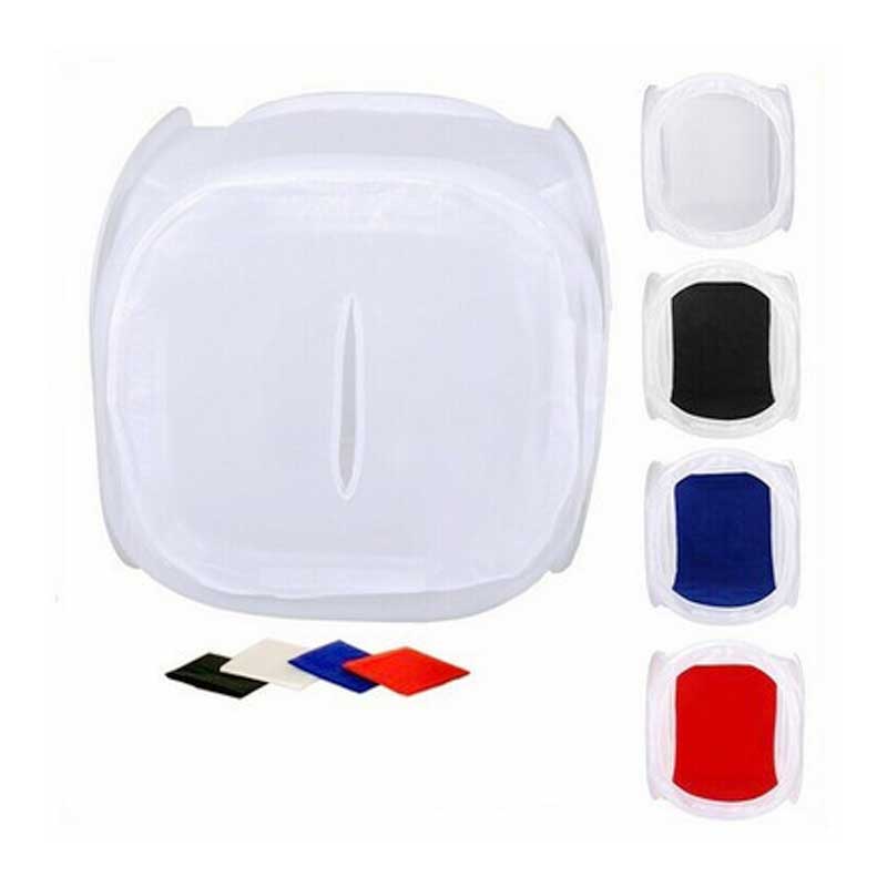 GDX 80x80 cm Ürün Çekim Çadırı Çantalı Taşınabilir 4 Renk Fonlu Işık Çadırı E-Ticaret Full Set