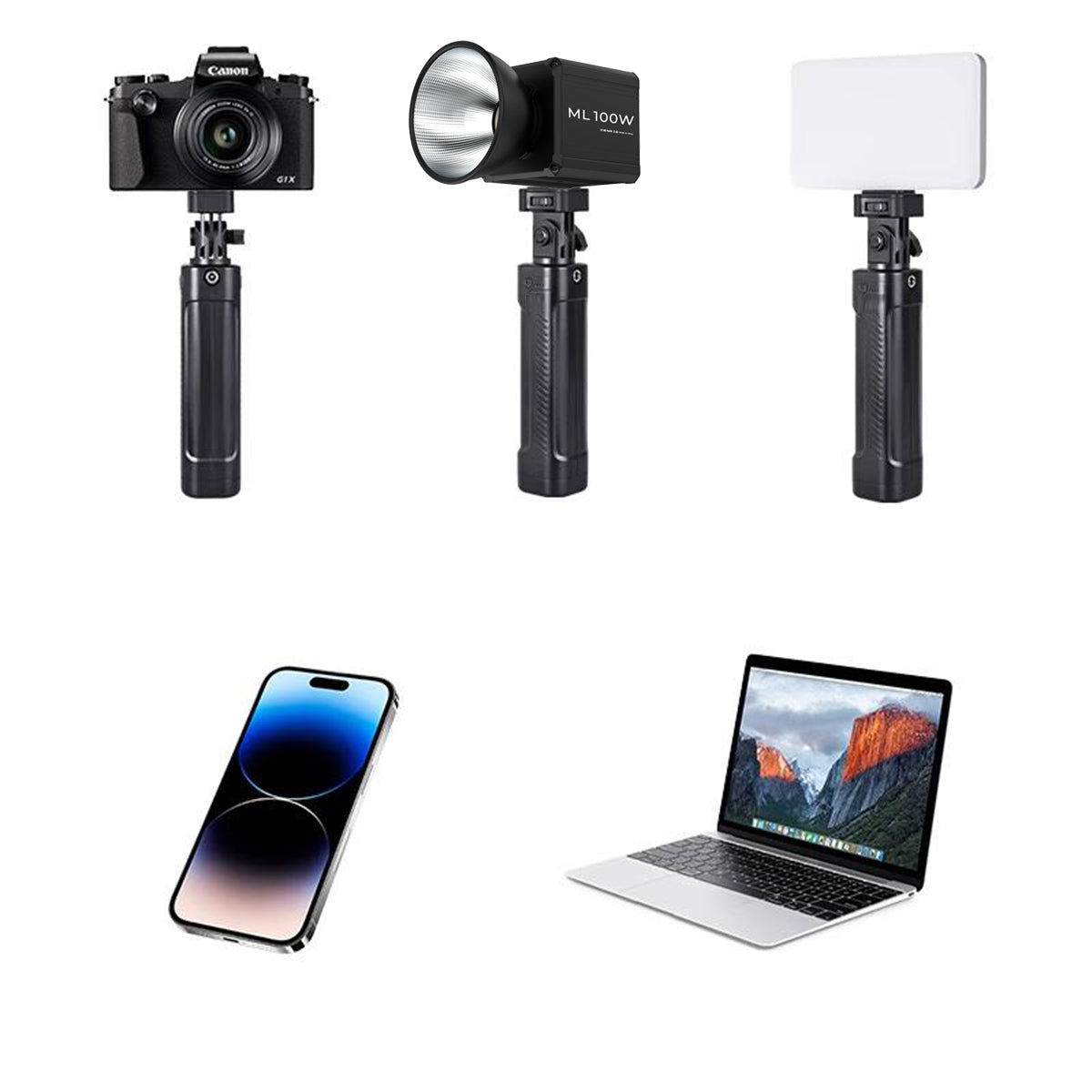 GDX CF-135 II RGB Mini 10W Light + Handheld Powerbank Tripod Battery
