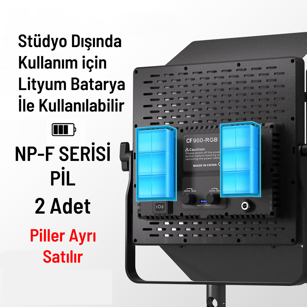 GDX CF-900R 2’li RGB LED Video Işığı Seti 14 Efektli 45W+35W Bluetooth APP Kontrollü 260cm Ayaklı Çantalı Full Set