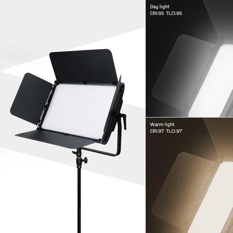 GDX CF-LED 1700W 2'li LED Işık Seti 300W BiColor CRI 95+ 3200K-5600K Profesyonel Stüdyo Seti