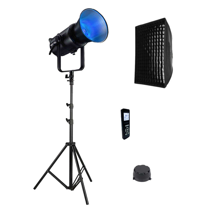 Gdx Exc-180RGB-II RGB LED Video Light Full Set (Gridli 60x90 Softbox + 260 cm Thick Light Stand)