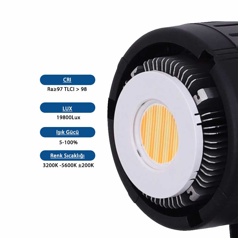 Gdx HD-200II C BiColor 2'li Işık Seti 200W Video Led Işığı