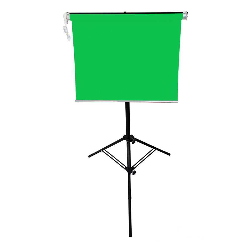 GDX 65x120 cm Seyyar Kumaş Yeşil Fon Perde Mekanizmalı Set 260 cm Ayaklı Chroma Key Arka Plan