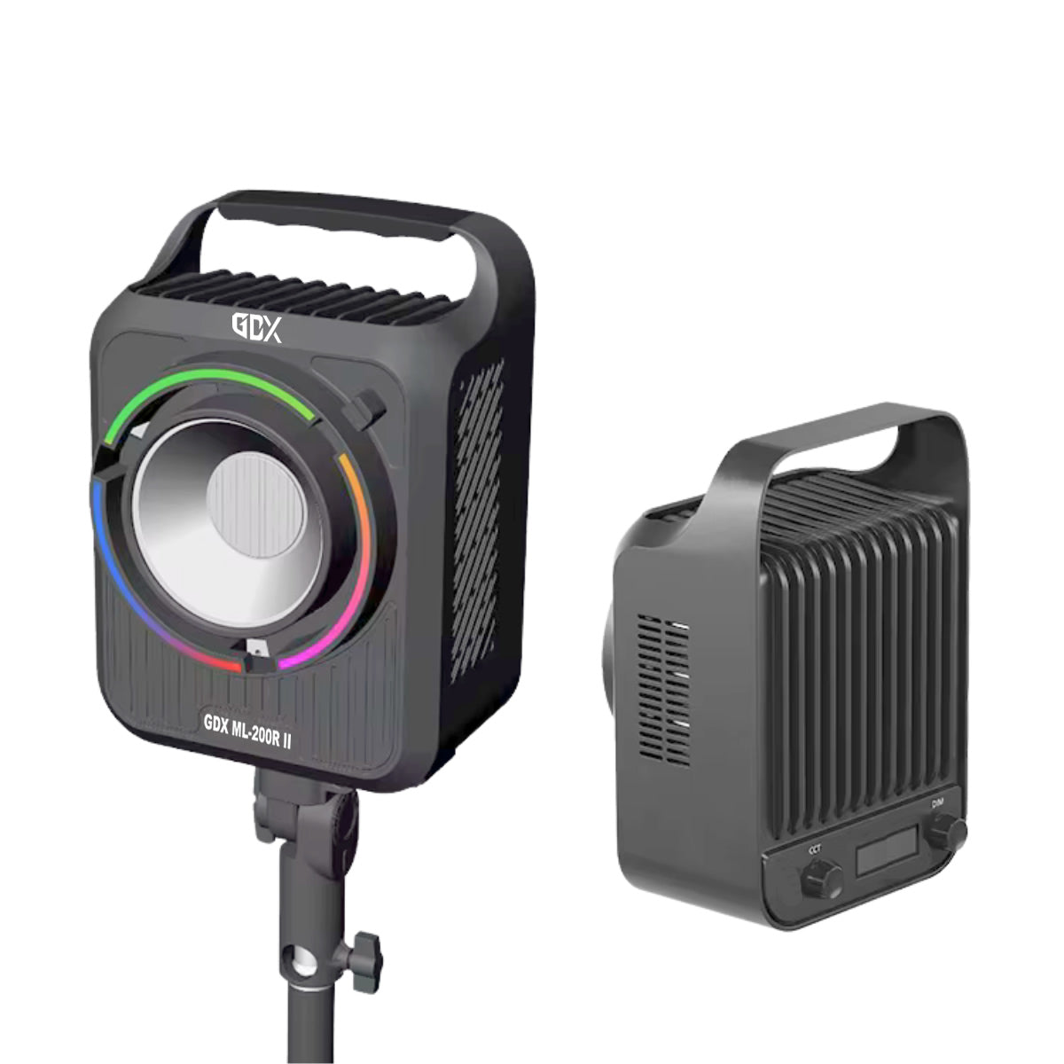 GDX ML-200R II 200W RGB WY LED Video Işık Seti 2700K-8500K Softbox 260cm Ayaklı Sürekli Işık Seti
