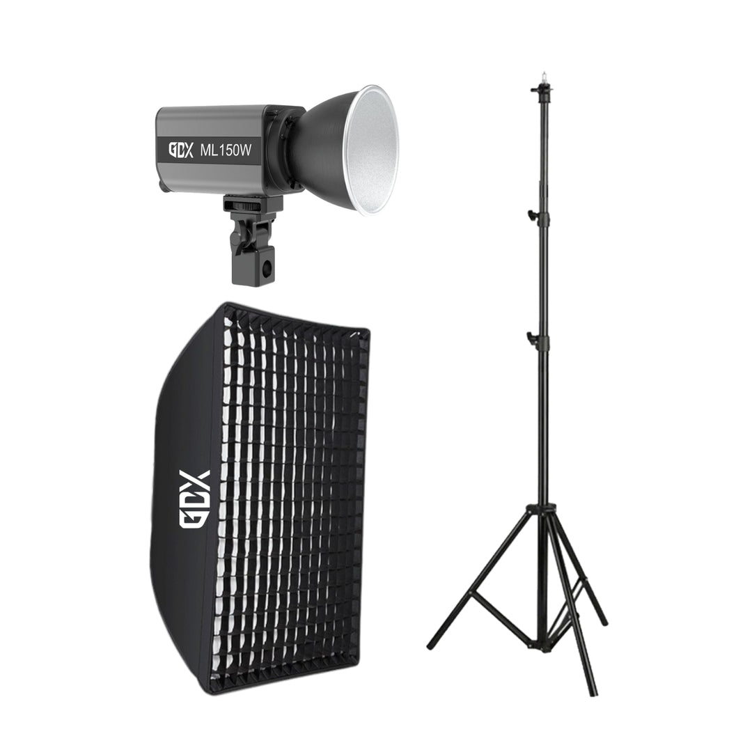 GDX ML150W BiColor LED Tekli Video Işığı Seti Çantalı Bowens Mount Profesyonel Sürekli Işık