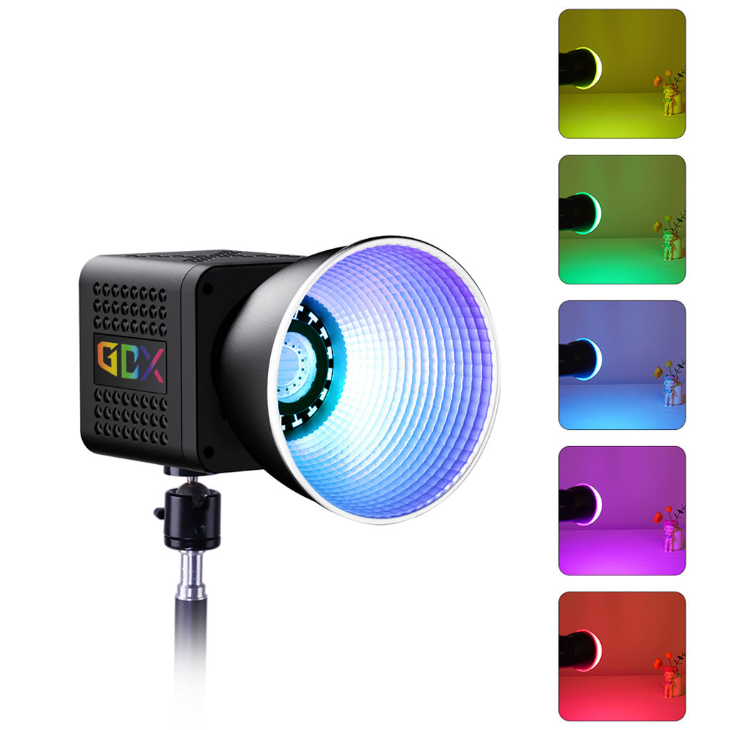GDX ML40RGB 40W RGB COB Led Video Işığı Bataryalı 20 Efektli YouTube Vlog Işık Seti
