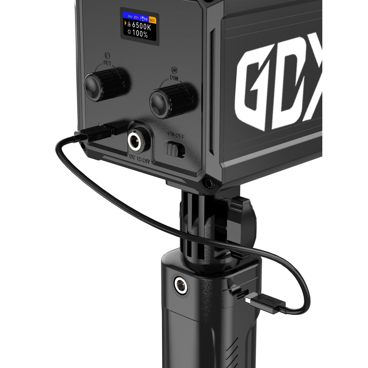 Gdx ML60W Bicolor Video LED Continuous Light + Handheld Powerbank Tripod Battery