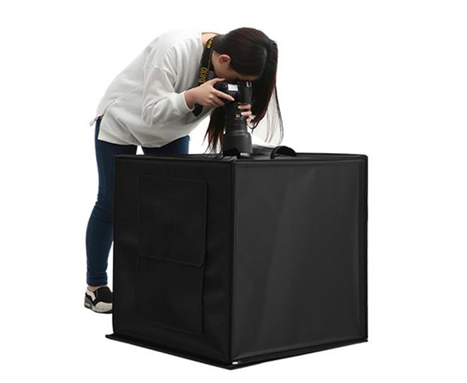 GDX Pro II 80x80 cm 3 LED Işıklı Ürün Çekim Kutusu 4 Renk Fonlu Fotoğraf Çekim Çadırı