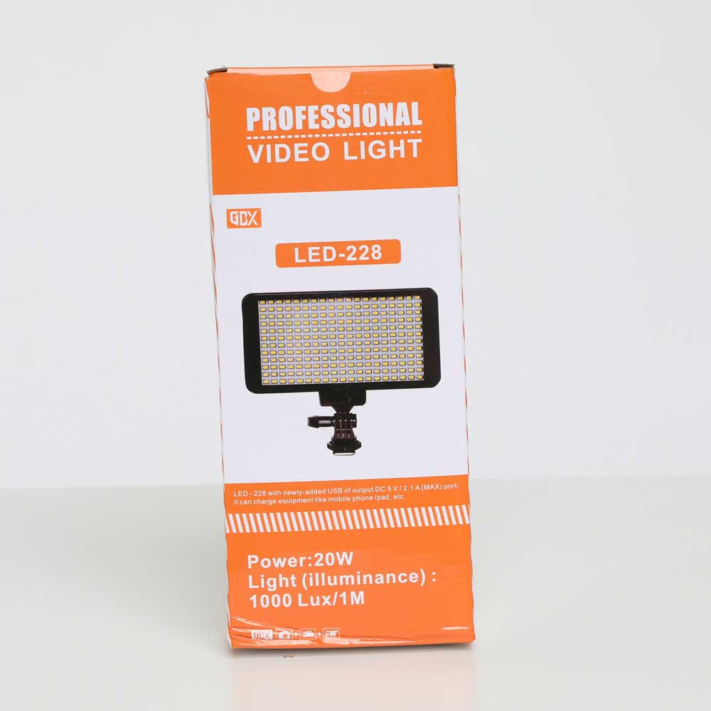 GDX Pro 228AS Bataryalı LED Video Işığı 1000 Lux Kamera Üstü Vlog ve Röportaj Işığı