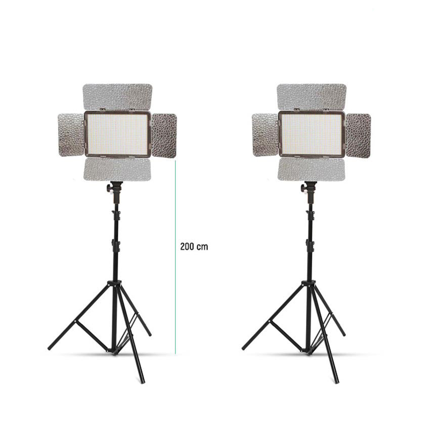 GDX Pro 396AS İkili Set Bataryalı LED Işık Bi-Color 1750 Lux Taşınabilir Video Işığı