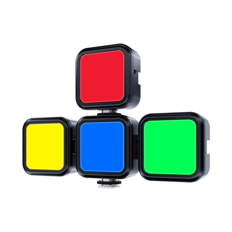 GDX RGB LED 49 Pocket Light Cep Tipi Kamera Üstü Video Işığı 13 Efektli Modüler LED