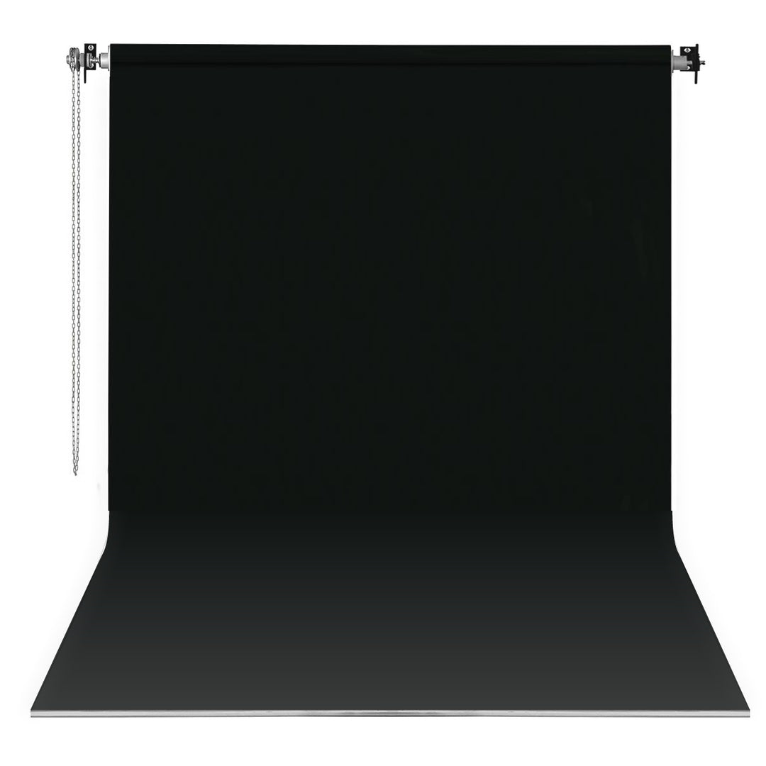 GDX Mekanizmalı Sabit Siyah Fon Seti 2.70x5.80m Metal Borulu Duvar Tavan Tipi Fon Seti