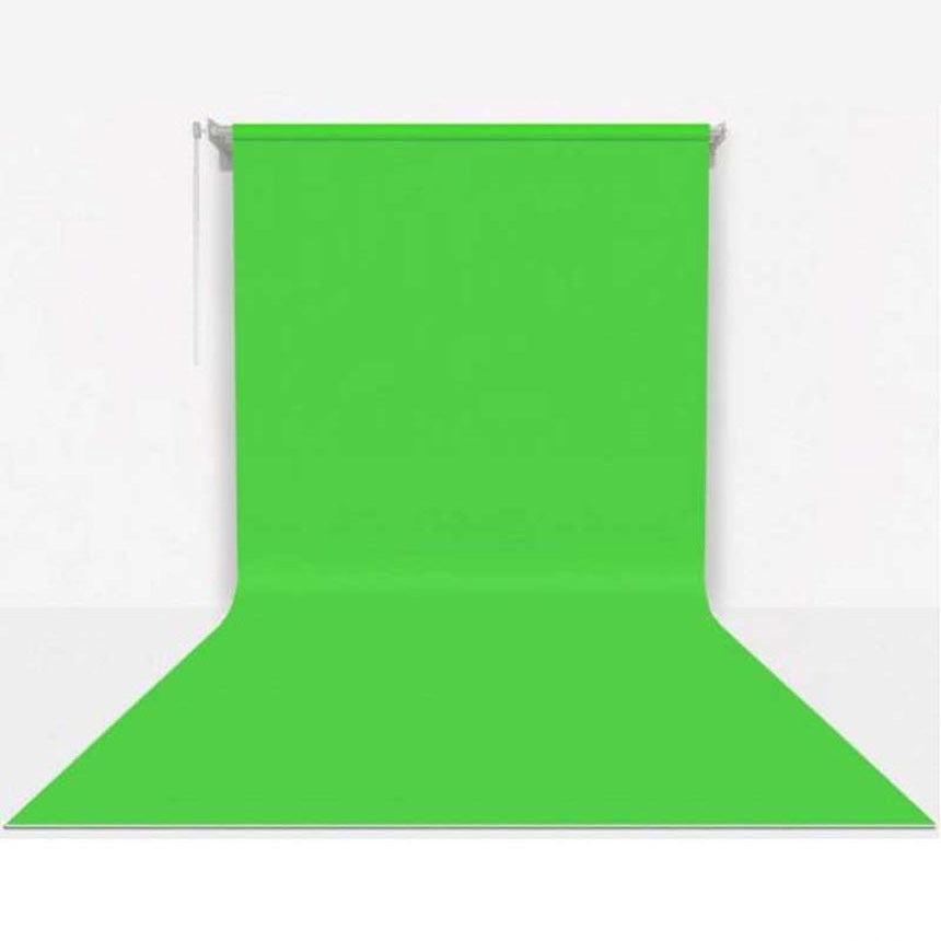 GDX Sabit Yeşil Kağıt Fon Seti 2.70x11m Makaralı Duvar Tavan Tipi Green Screen Stüdyo Seti