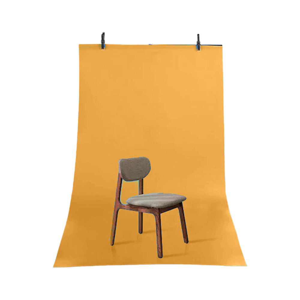 GDX Seyyar 120x200cm Turuncu PVC Fon Perde Seti T-Profil Standlı Mat Ürün Çekim Fon Seti