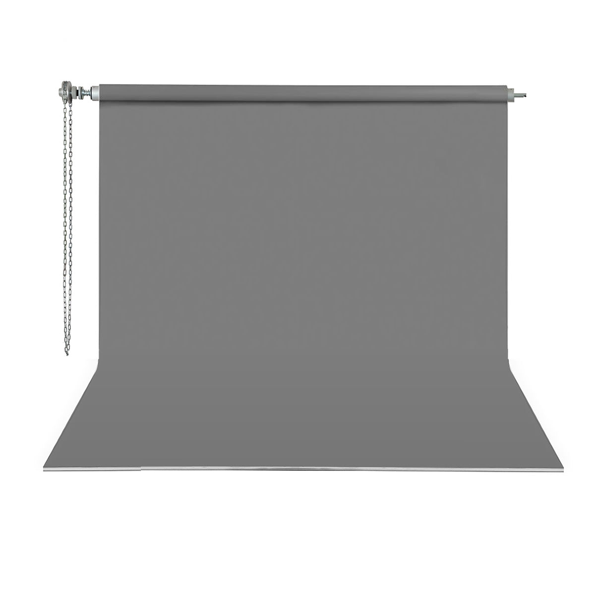 Gdx Infinite Grey Hintergrundvorhang (Stoff) 2,70 x 5,80 Meter, Rohr, Rolle, Kette