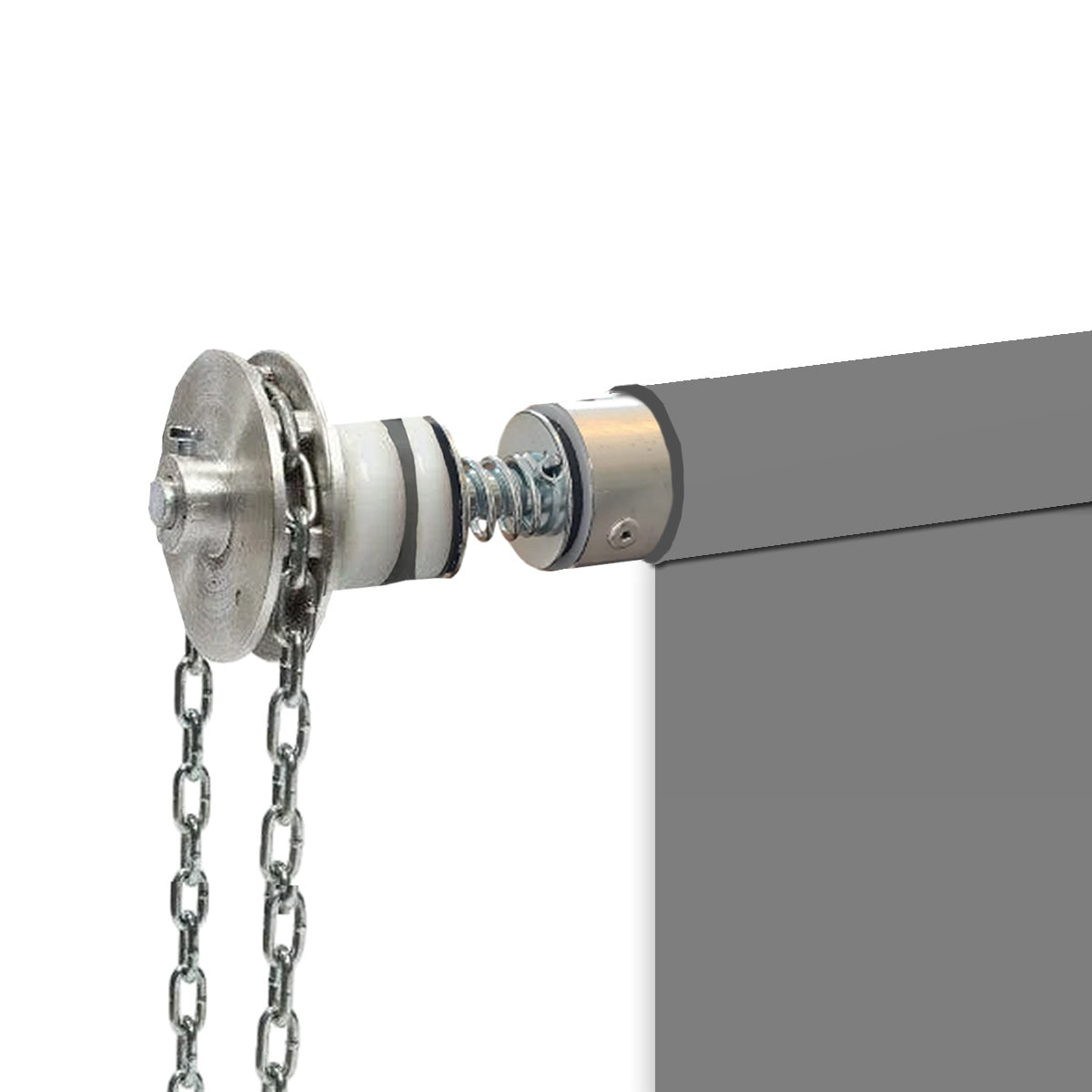 Gdx Infinite Grey Hintergrundvorhang (Stoff) 2,70 x 5,80 Meter, Rohr, Rolle, Kette