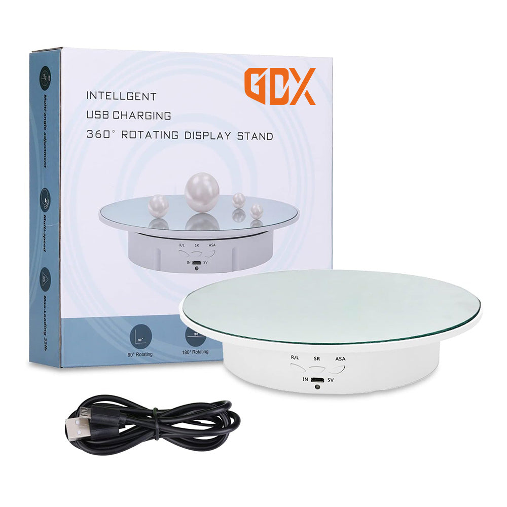 GDX TUTA-20 Ayna Yüzeyli 20 cm Turn Table - Döner Stand - Döner Tabla
