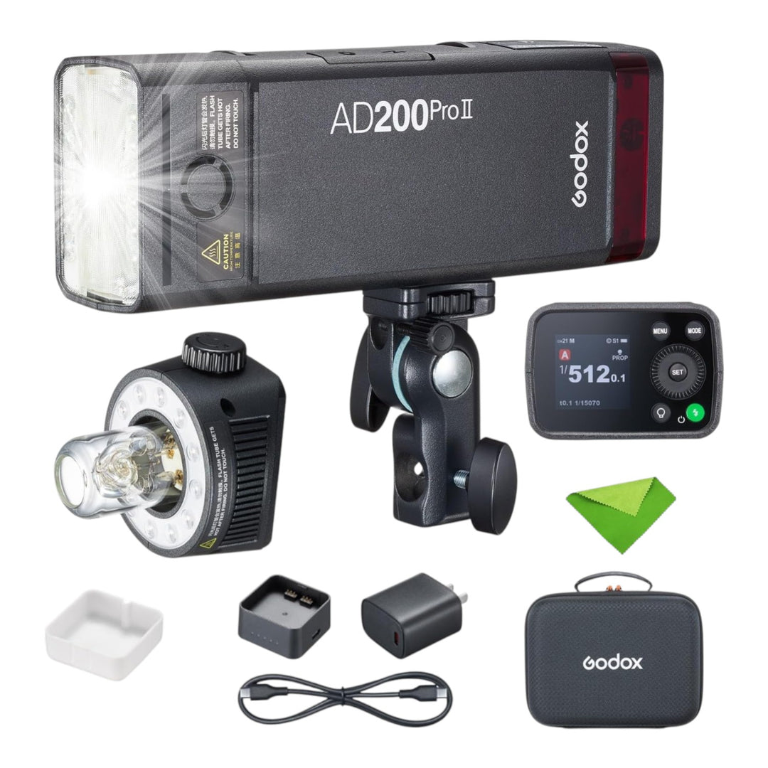 Godox AD200Pro II Taşınabilir Bataryalı Paraflaş