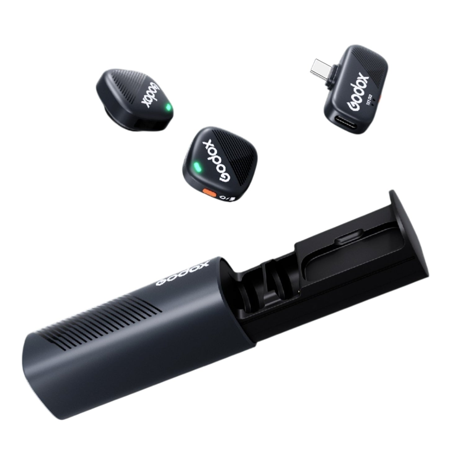 Godox Cube-SC Kit 2 Type-C Kablosuz Mikrofon Gürültü Engellemeli Profesyonel Set