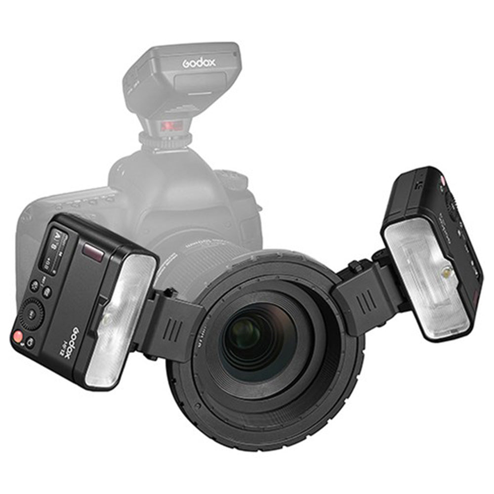 Godox MF12 K2 Makro Flaş Difüzörlü İkili Set + XPRO-C TTL Canon Tetikleyici