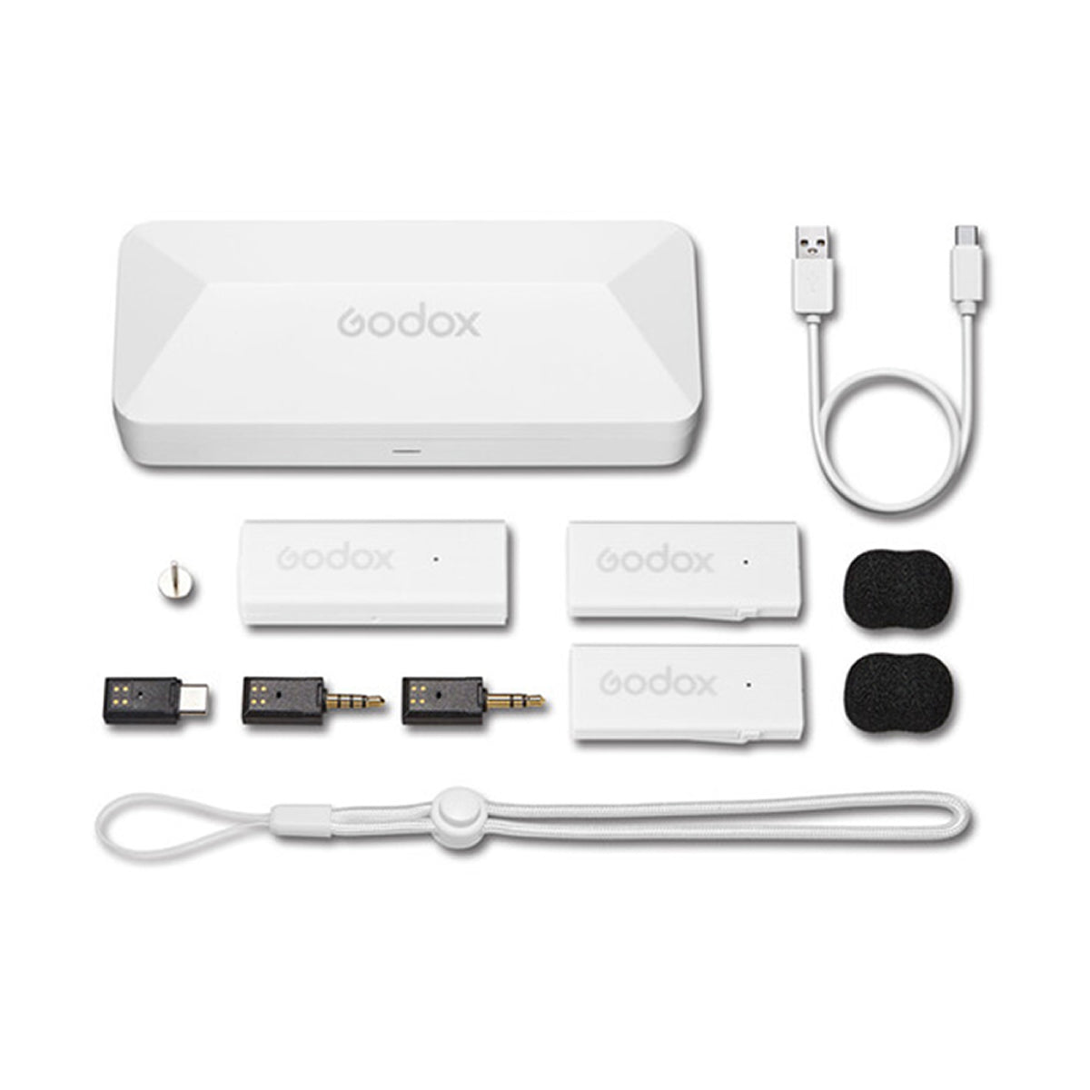 Godox Movelink Mini UC Kit 2 Kabelloses White Collar Mikrofon-Kit Typ-C Android-kompatibel