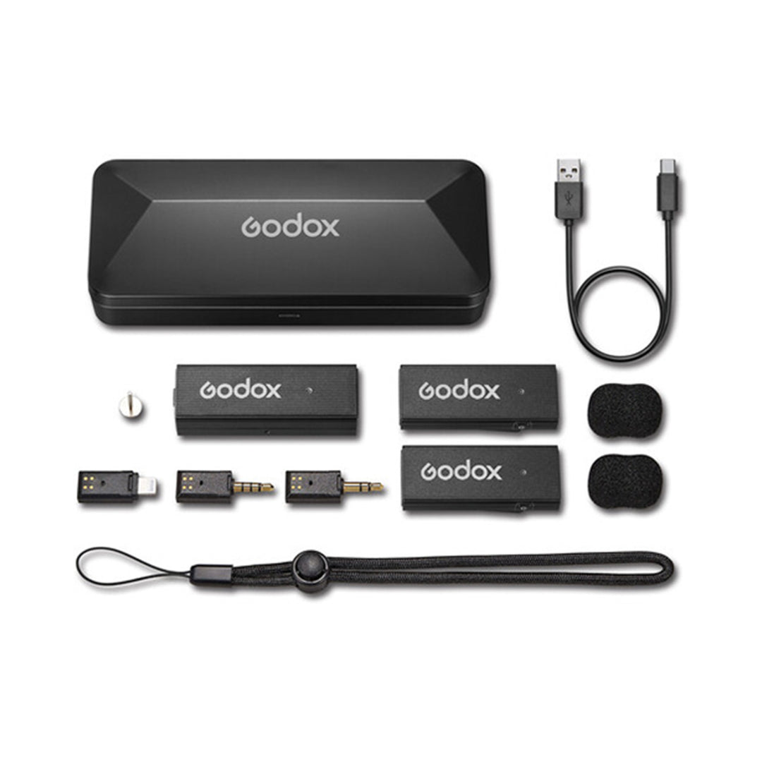 Godox Movelink Mini UC Kit 2 Kablosuz Yaka Mikrofonu Kit Apple Uyumlu