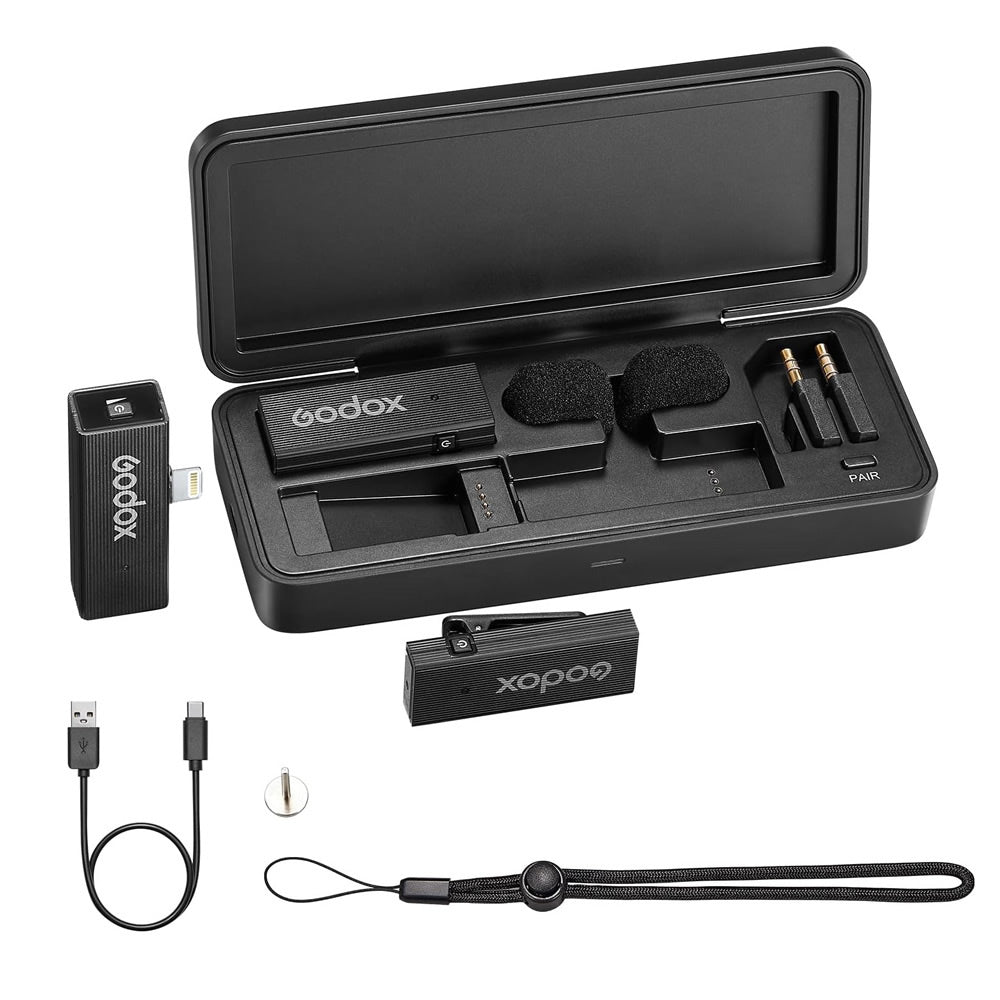 Godox Movelink Mini UC Kit 2 Kablosuz Yaka Mikrofonu Kit Apple Uyumlu