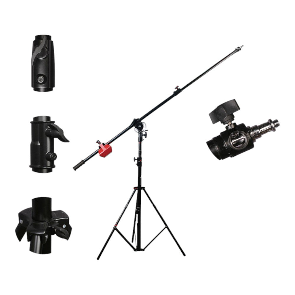 Godox QS600 II W/S 3'lü Stüdyo Paraflaş SoftBox Kit (600 Watt) & Stüdyo Fon Perde Sistemi