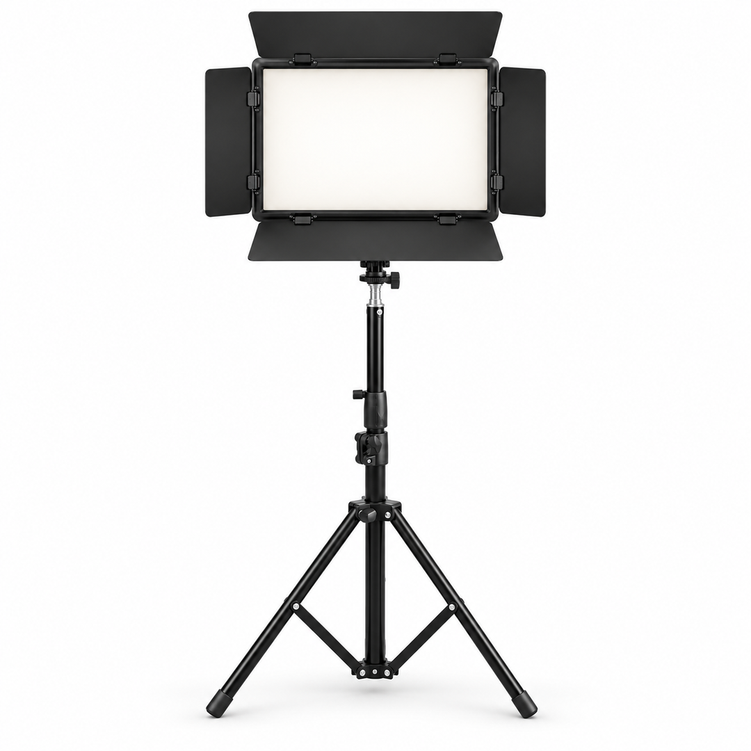GDX PL700C II 35W 4 Kanat Barndoorlu Bi-Color LED Video Paneli Tekli Set (2700K-6500K, 720 LED, 8 FX Efekt, AC/DC Cift Guclu)