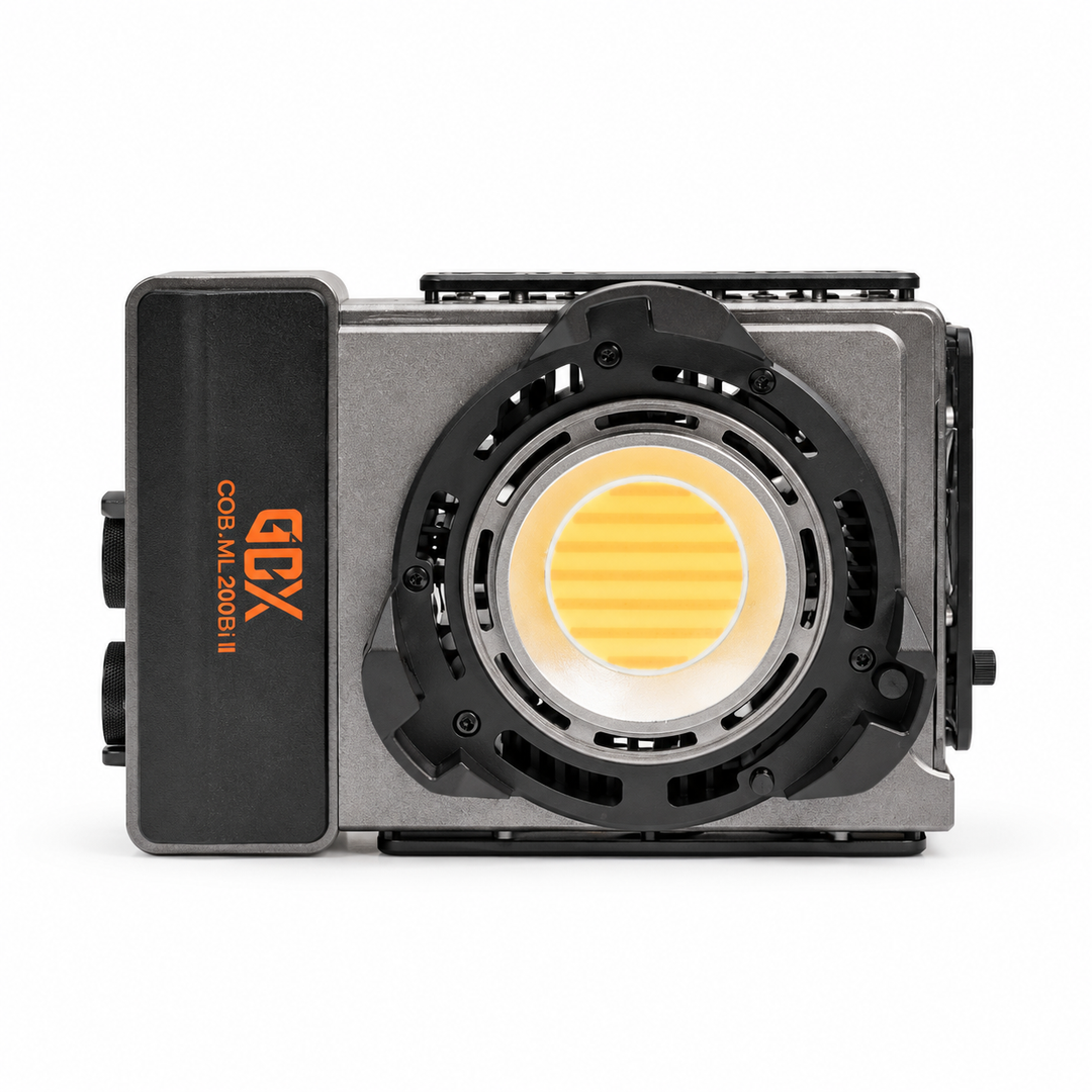 GDX ML-200C II 200W Taşınabilir Bi-Color COB LED Video Işığı ve Frensel Lens Bir Arada