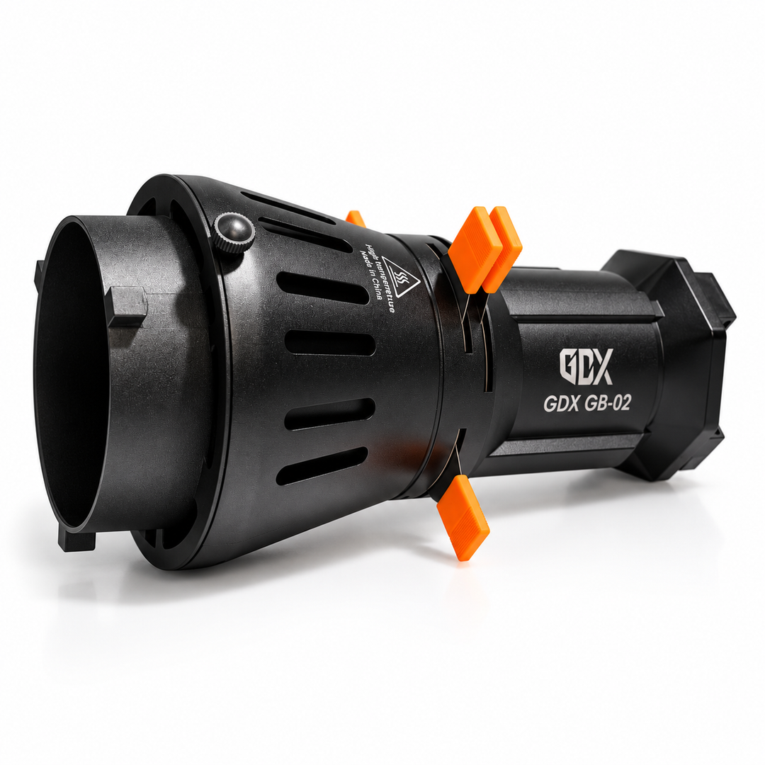 GDX GB-02 Bowens Mount Optik Projeksiyon Snoot ve Gobo Projektör Başlığı