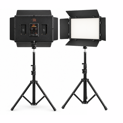 GDX PL700C II 35W 4 Kanat İkili Barndoorlu Bi-Color LED Video Paneli (2700K-6500K, 720 LED, 8 FX Efekt, AC/DC Cift Guclu)