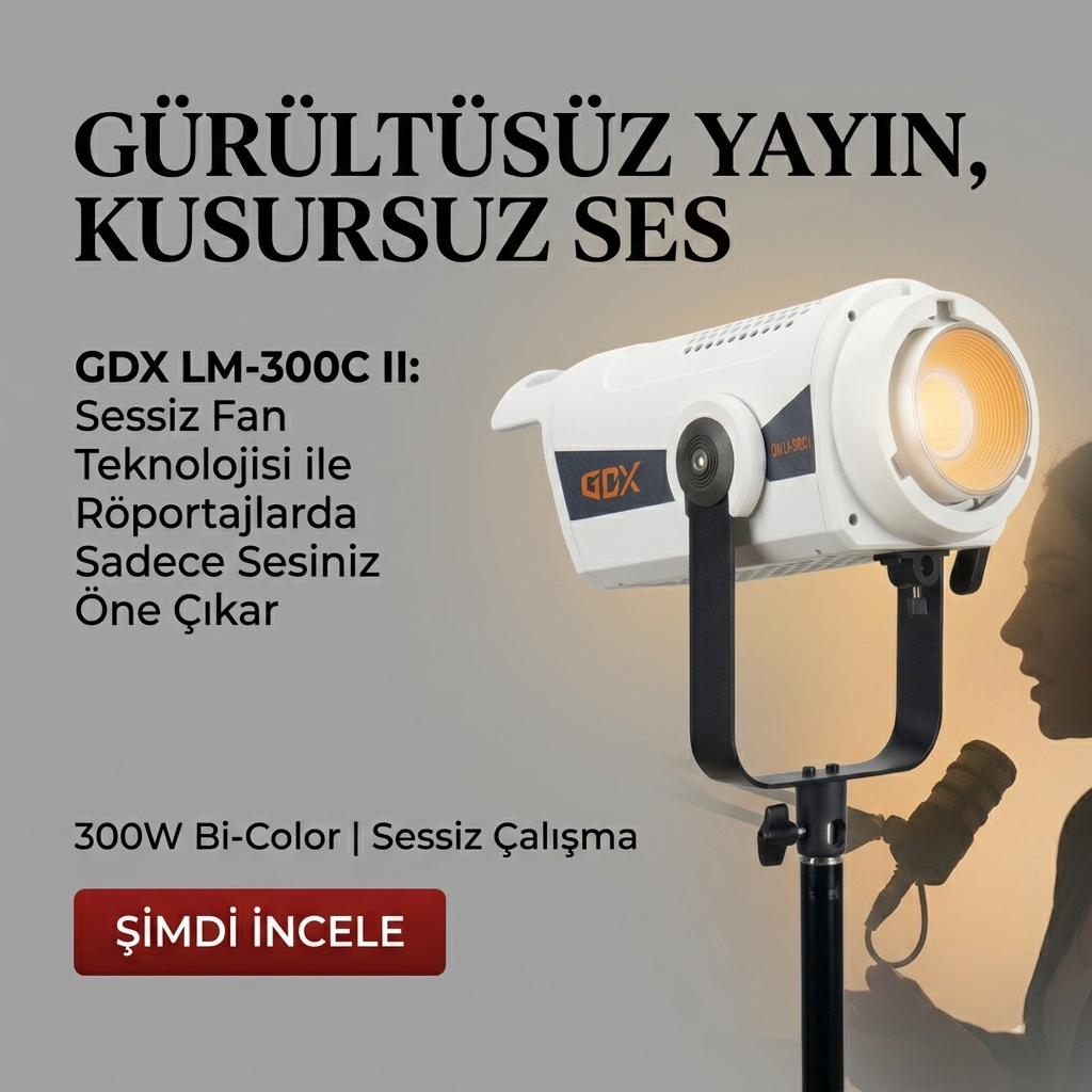 GDX LM-300C II 300W Bi-Color COB LED Fotoğraf ve Video Işığı 2700K-6500K Profesyonel Bowens Mount Sürekli Işık Ünitesi