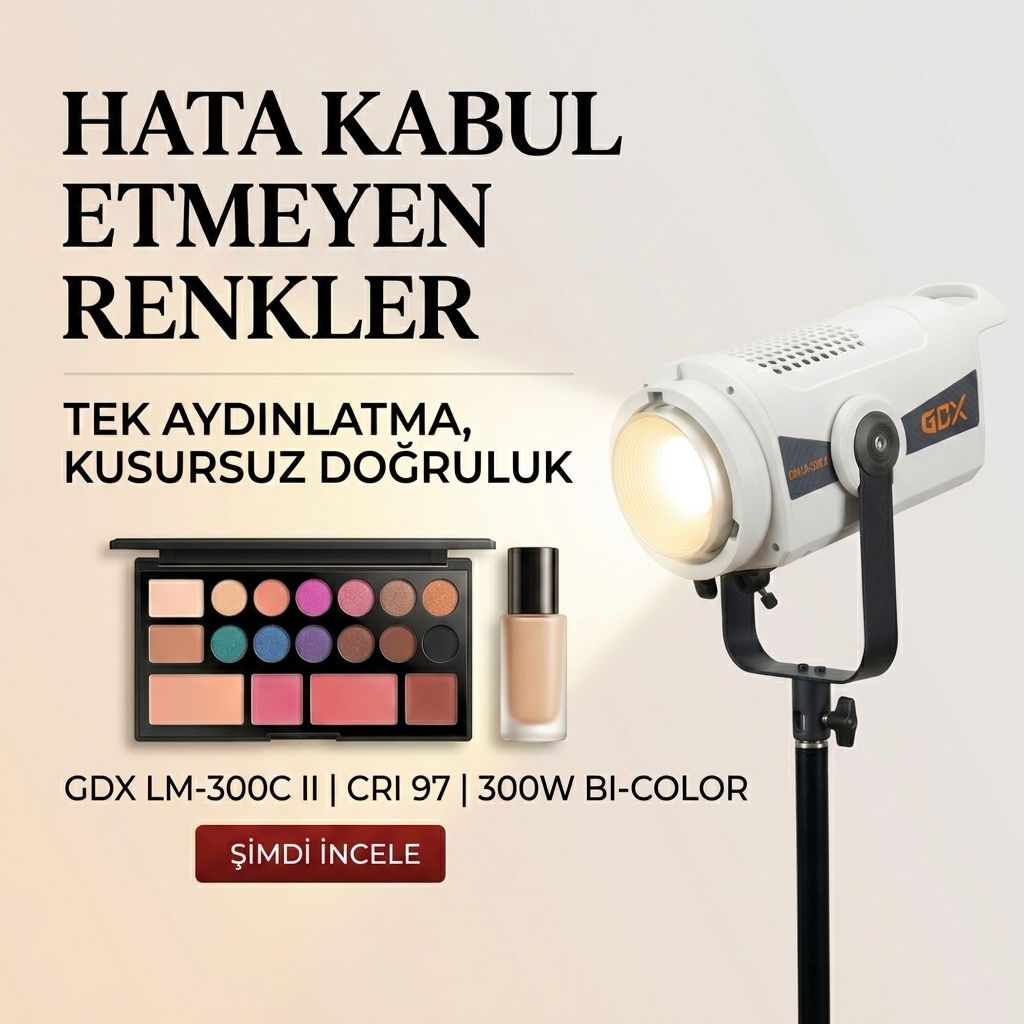 GDX LM-300C II 300W Bi-Color COB LED Fotoğraf ve Video Işığı 2700K-6500K Profesyonel Bowens Mount Sürekli Işık Ünitesi