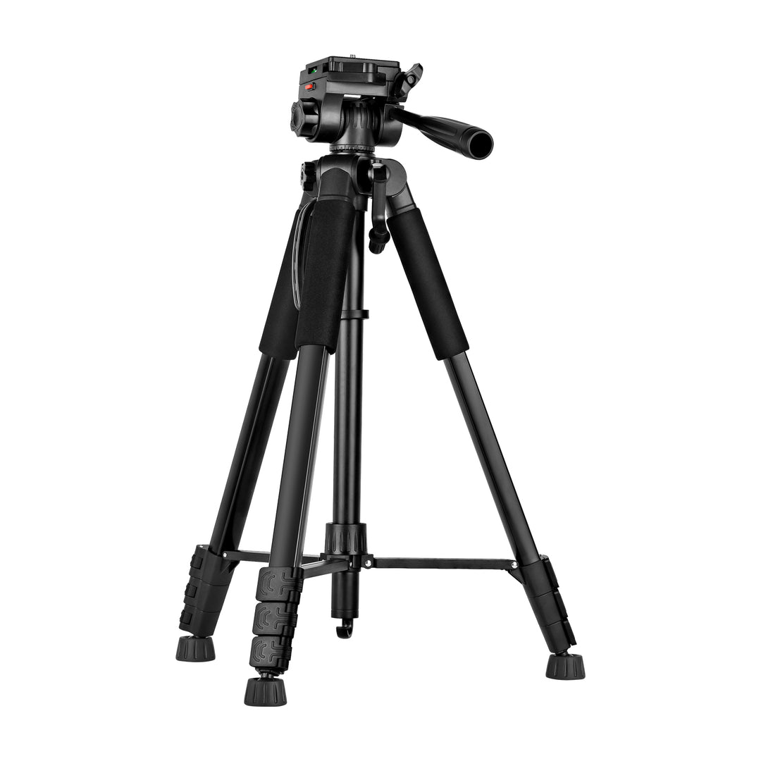 GDX 200 Profesyonel Tripod 3 Kademeli Asansörlü Su Terazili 3 Yönlü Pan Tilt Kafa Kamera ve Video Standı