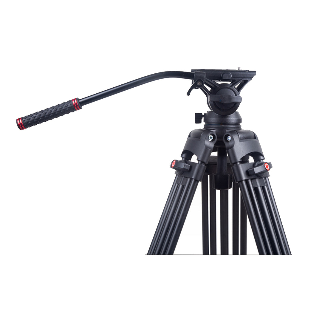 GDX 985 Profesyonel Video ve Fotoğraf Tripod 10kg Taşıma Kapasiteli VH07 Fluid Kafa 176cm Boy