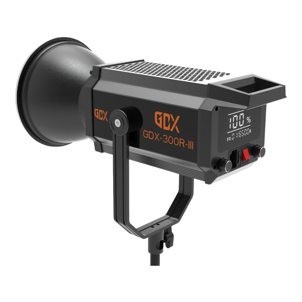 GDX 300 RGB III RGB COB LED Video Işığı 300W 36000+ Renk Seçeneği 2700-6500K Bi-Color Sessiz Mod Stüdyo Işığı