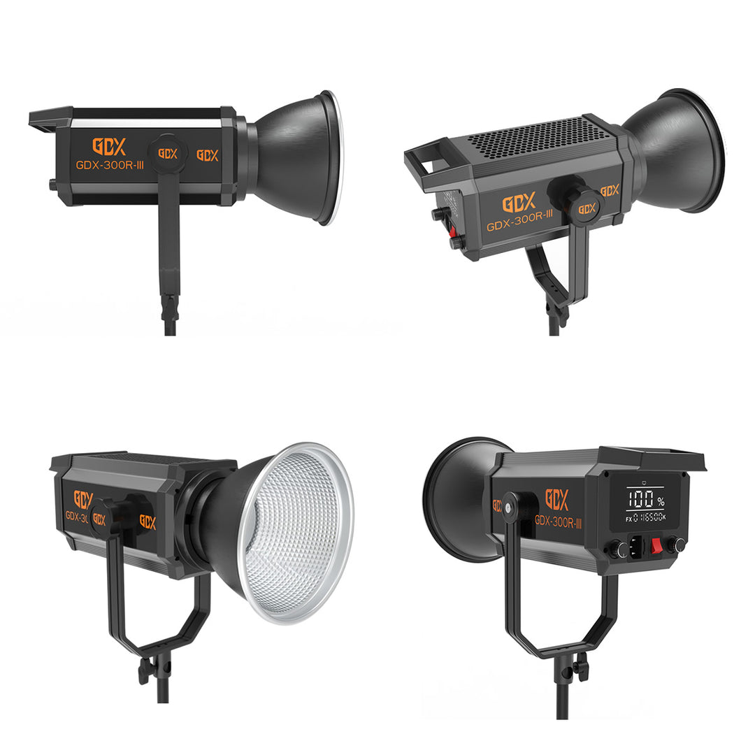 GDX 300 RGB III İkili Dolgu Işığı Seti 2x RGB COB LED Softbox ve 260cm Ayaklı Full Set