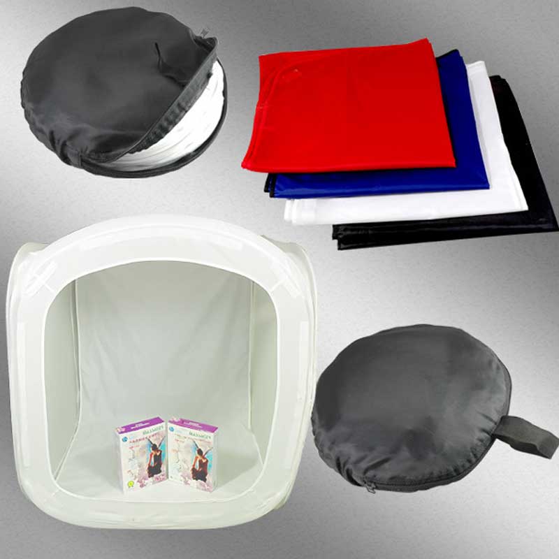 GDX 60x60 cm Soft Ürün Çekim Çadırı 4 Renk Fonlu Işık Çadırı Fotoğraf Stüdyosu