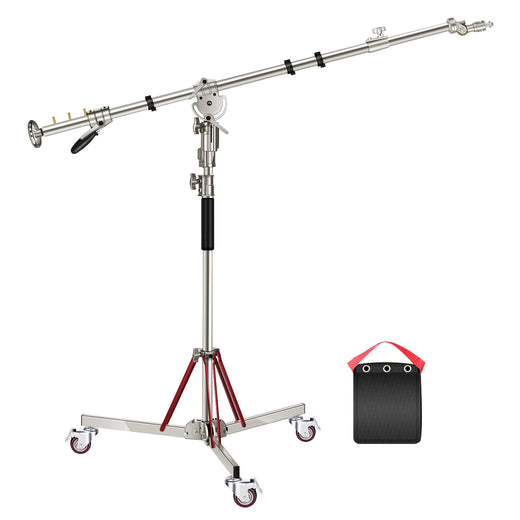 GDX BS-300 Plus Tekerlekli Boom Stand Deve Boynu 40kg Taşıma Kapasiteli Ağır Hizmet