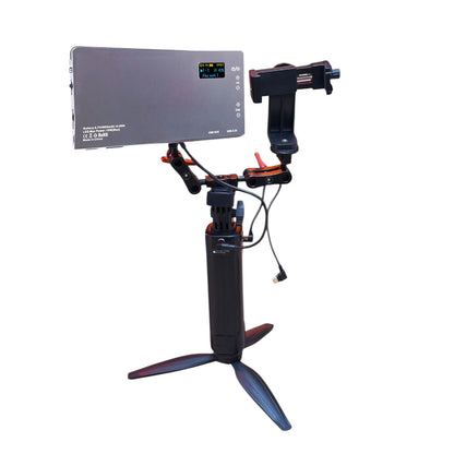 GDX CF-135 RGB Telefon Vlog Seti + El Tipi Powerbank Tripod Batarya