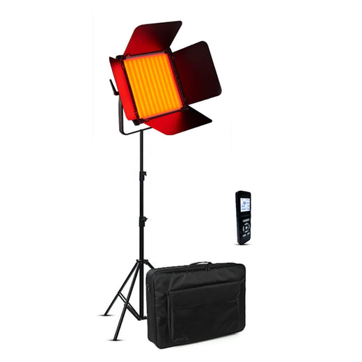 GDX CF-1500R Profesyonel RGB LED Video Işığı 168W Bi-Color ve Tam Renk RGB Panel LED Işık Tam Set