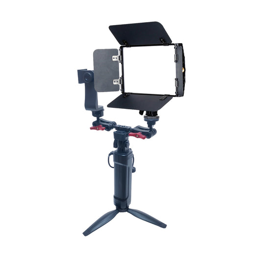 GDX CF-150C Bataryalı Telefon Vlog Seti 15W BiColor LED Magic Arm ve El Tipi Powerbank Tripod Batarya