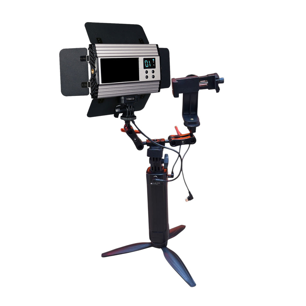 GDX CF-150C Telefon Vlog Seti + El Tipi Powerbank Tripod Batarya