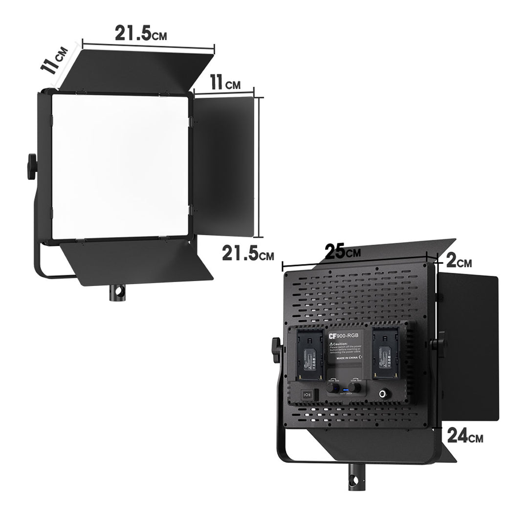 GDX CF-900R RGB LED Video Işığı Tekli Seti 14 Efektli 45W+35W 260cm Ayaklı Set