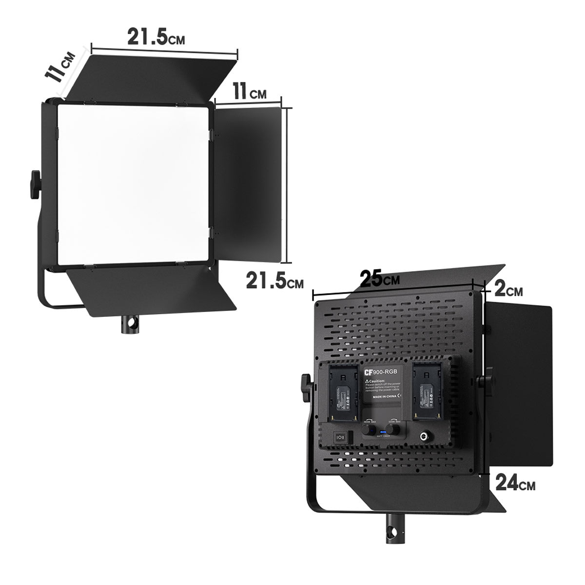GDX CF-900R RGB LED Video Işığı Tekli Seti 14 Efektli 45W+35W 260cm Ayaklı Set