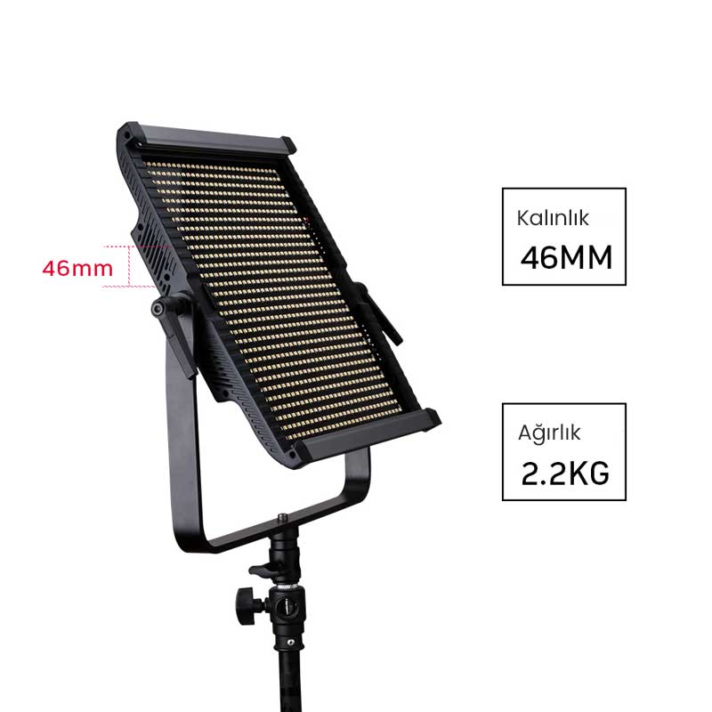 GDX CF-LED 900W 2'li LED Işık Seti 200W BiColor 3200K-5600K Profesyonel Stüdyo Seti
