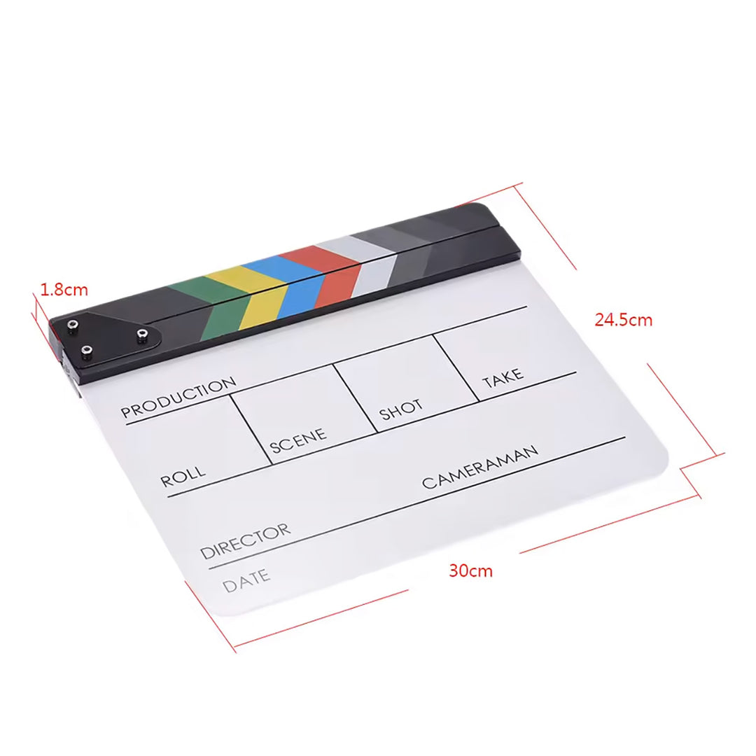 GDX CLP-01 Film Klaketi Profesyonel Sahne ve Plan Takip Aparatı Clapperboard